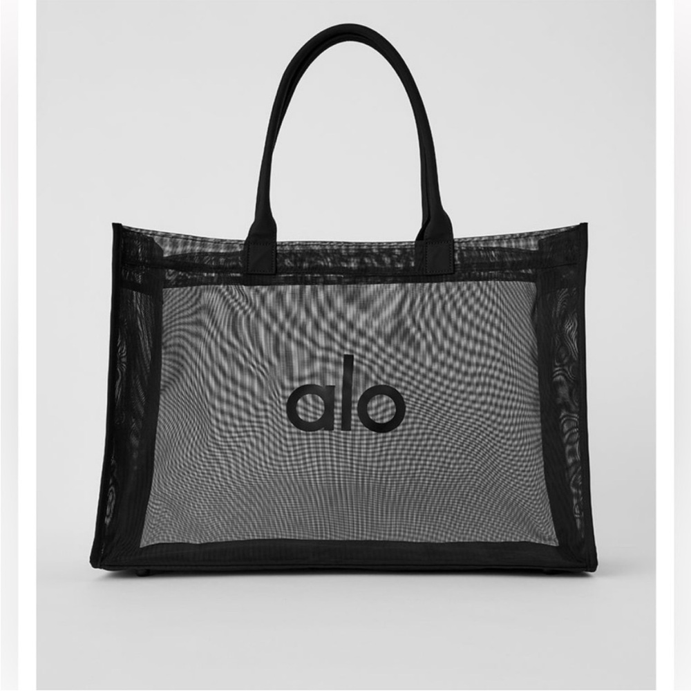 ALO Yoga Sheer Black Tote Bag